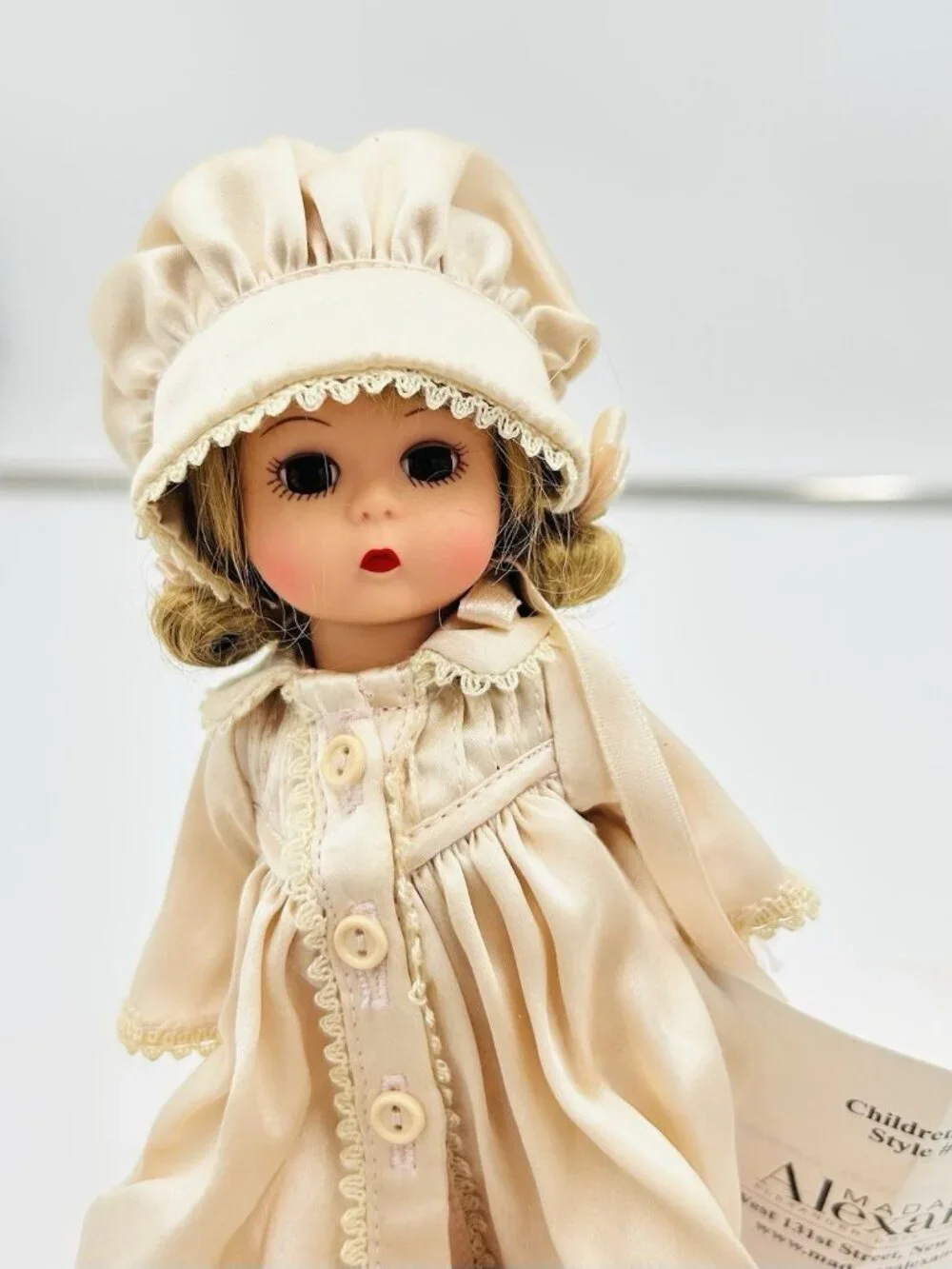 MADAME ALEXANDER Children's Prayer 28385 Satin Nightgown and Bonnet